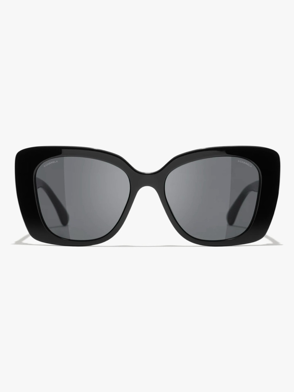 Chanel CH5422B Square Acetate & Strauss Sunglasses - Black/White